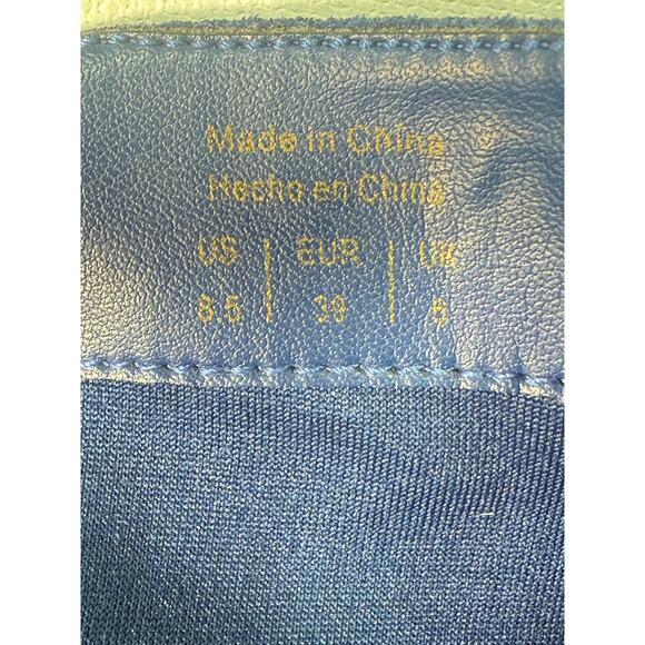 ALDO Women’s Blue Suede Ankle Booties Block Heel Side Zip Boot Size 8.5 - Picture 5 of 9